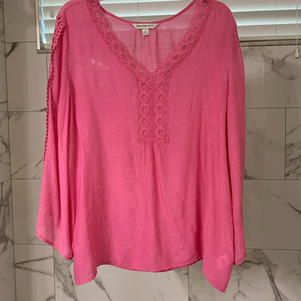 Counterparts gauze top light weight size xl